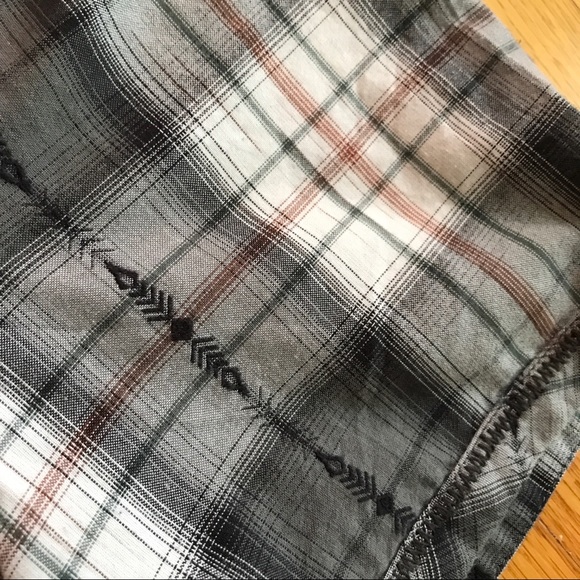 Gray plaid prAna shirt Slim Fit organic cotton - Picture 8 of 10